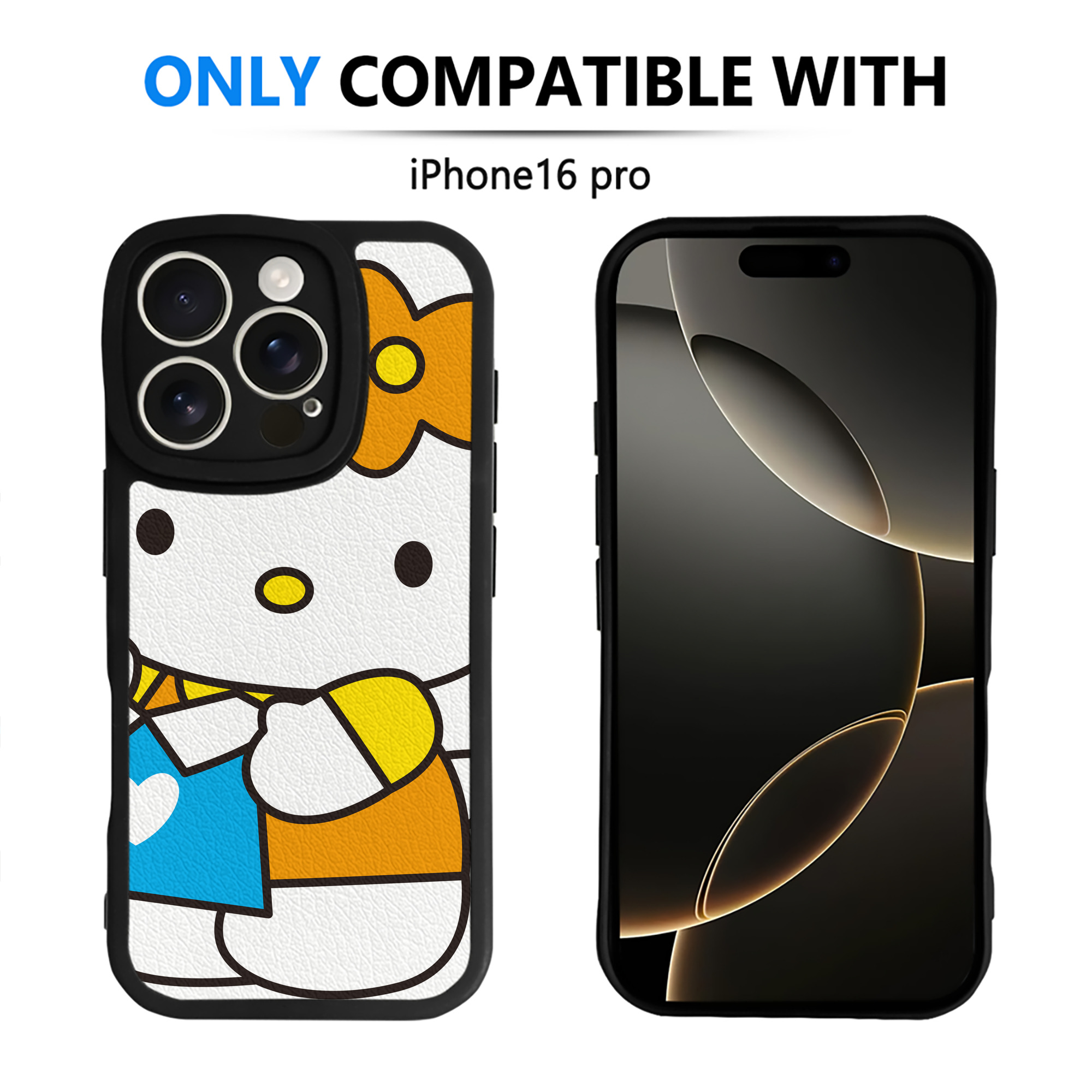 （画像用） Hello Kitty ハローキティ 【iPhone 16シリーズ対応】シリコンスマホケース（レザー調） 材質：シリコン